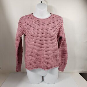 Madewell Sz XXS Mauve Cotton Blend Sweater Pink Rose Women XXsmall Top